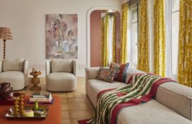 Un salone arredato a festa!