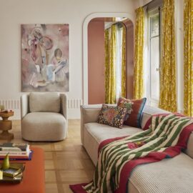 Un salone arredato a festa!